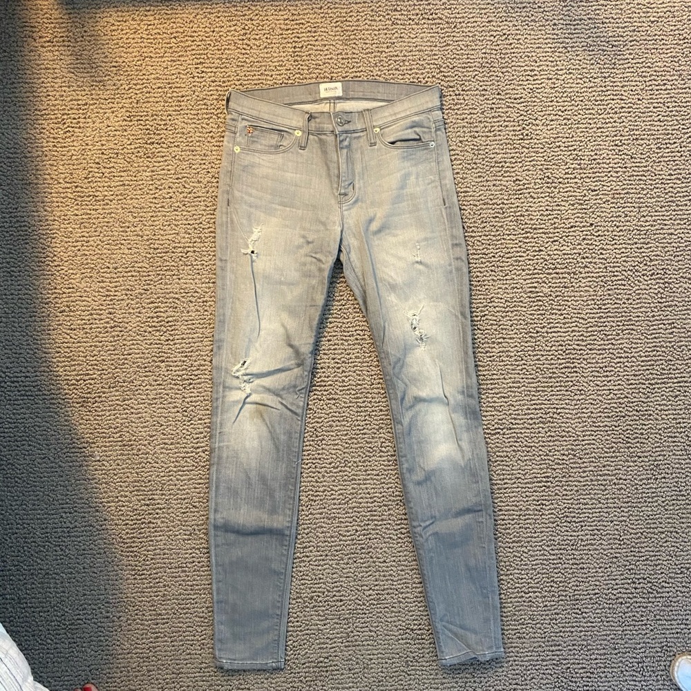 Light Gray Ripped Skinny Jeans